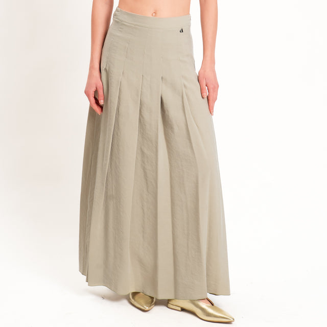 Dixie-Gonna tessuto modal con pinces - beige