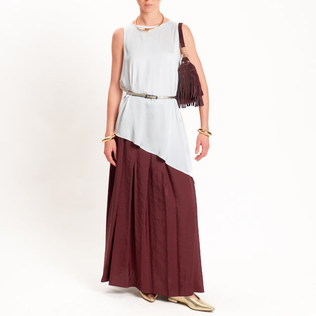 Dixie-Gonna tessuto modal con pinces - rosso india