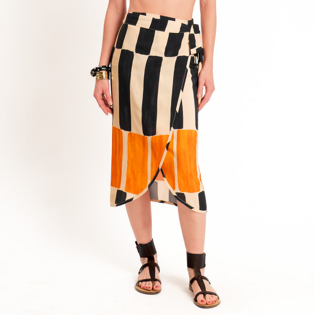 Dixie-Gonna portafoglio fantasia - beige/nero/orange