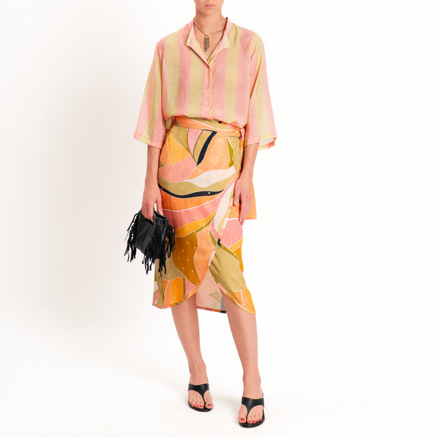 Dixie-Gonna portafoglio fantasia - orange/salvia/ocra