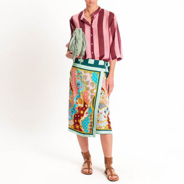 Dixie-Gonna portafoglio fantasia - acqua/verde/pink