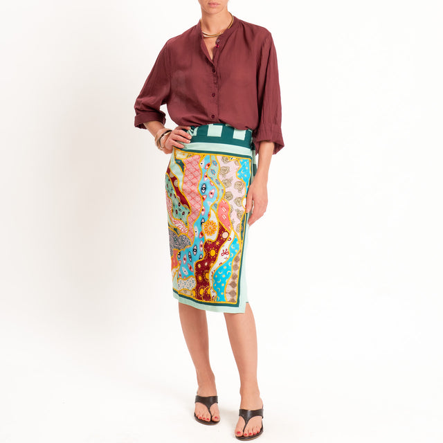 Dixie-Gonna portafoglio fantasia - acqua/verde/pink