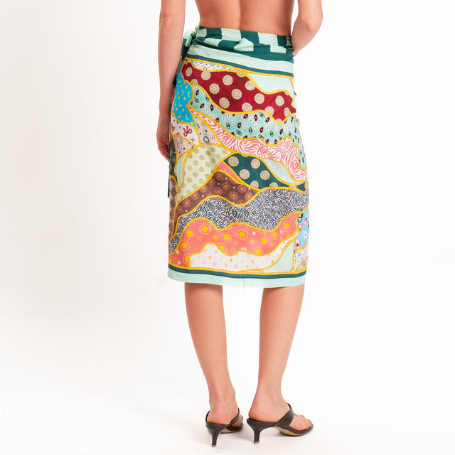 Dixie-Gonna portafoglio fantasia - acqua/verde/pink