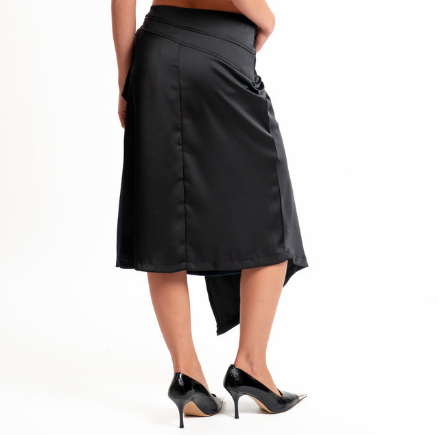 Dixie-Gonna portafoglio satin bicolore - nero/blu