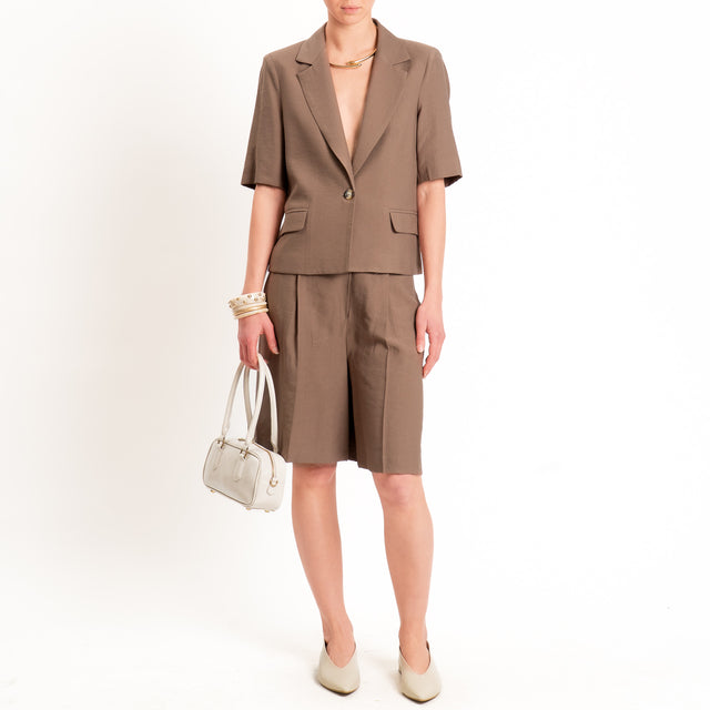 Dixie-Completo giacca +bermuda - cioccolato