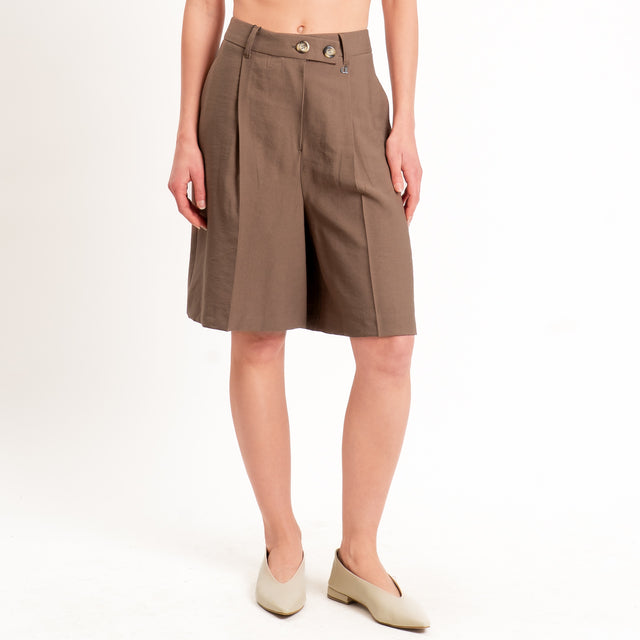 Dixie-Completo giacca +bermuda - cioccolato