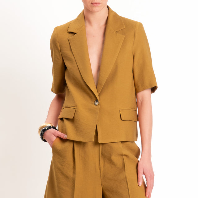 Dixie-Completo giacca +bermuda - mostarda