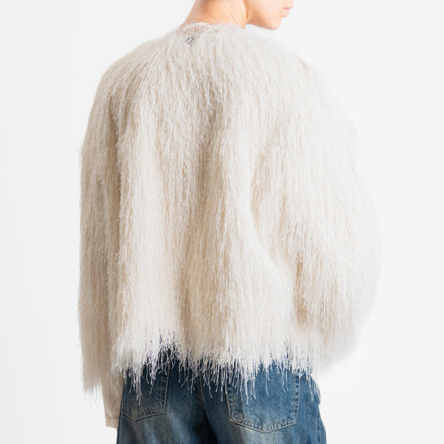 Dixie-Giacca frange - panna