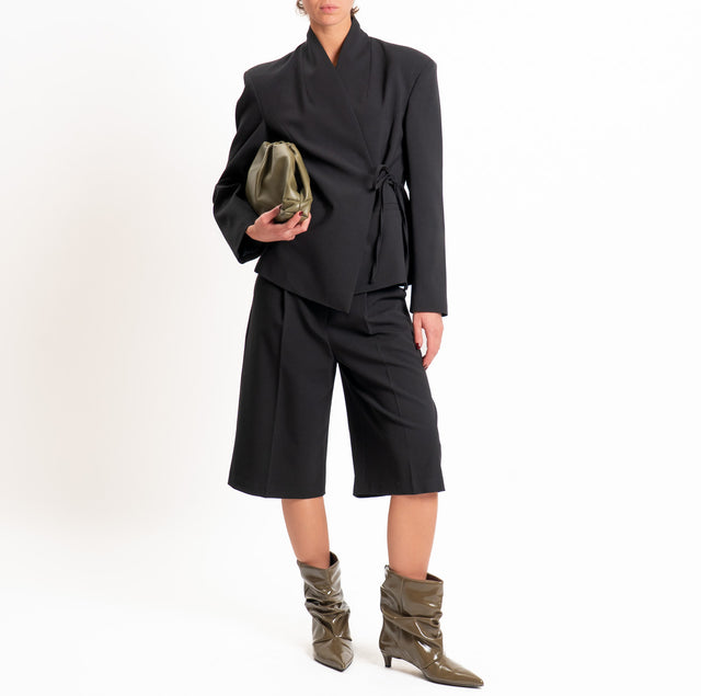 Dixie-Completo giacca + bermuda - nero