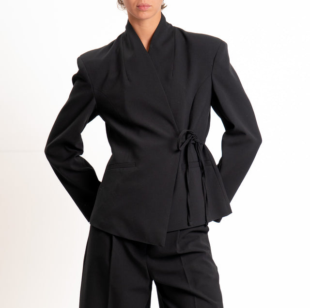 Dixie-Completo giacca + bermuda - nero