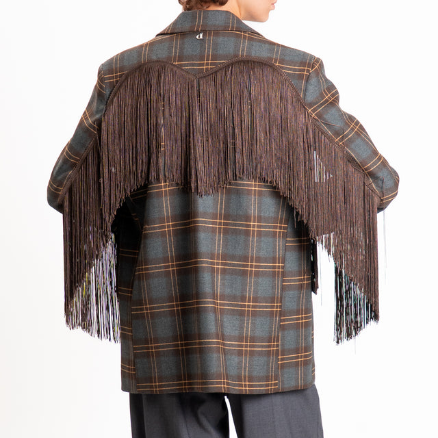 Dixie-Giacca check con frange - grigio/moro
