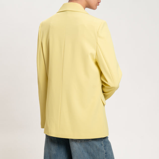 Dixie-Giacca tessuto fluido con spille - giallo
