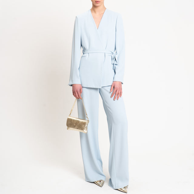 Dixie-Giacca tessuto fluido con cintura - polvere
