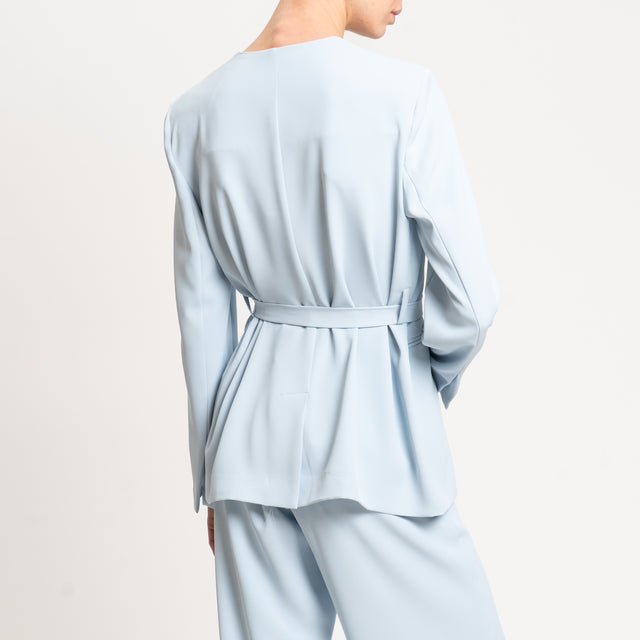 Dixie-Giacca tessuto fluido con cintura - polvere