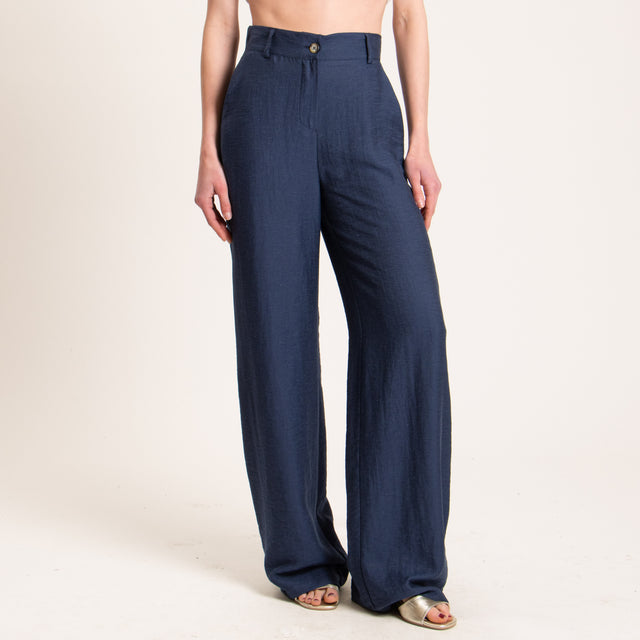 Dixie-Completo giacca +pantalone misto lino - Blu