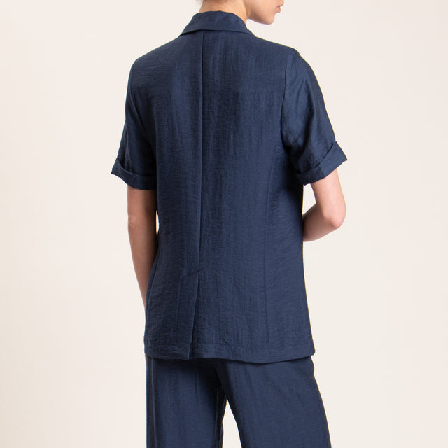 Dixie-Completo giacca +pantalone misto lino - Blu