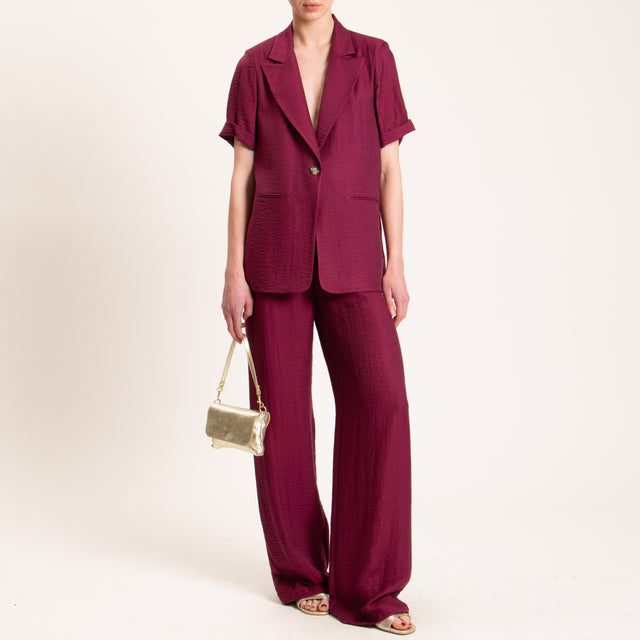 Dixie-Completo giacca +pantalone misto lino - rosso india