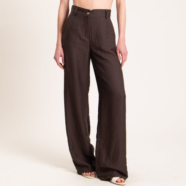 Dixie-Completo giacca +pantalone misto lino - moro