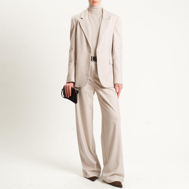 Dixie-Completo giacca e pantalone in flanella - gesso