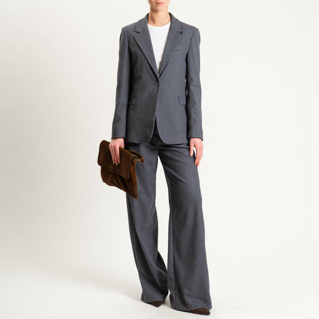 Dixie-Completo giacca e pantalone in flanella - antracite