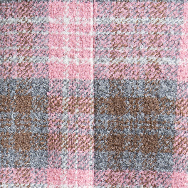 Dixie-Giacca over check con spille - rosa/grigio/cioccolato