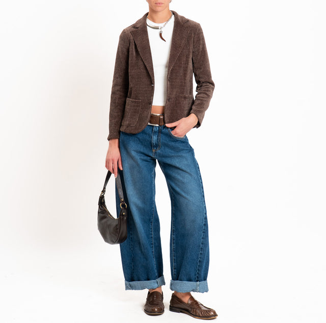 Dixie-Giacca velluto 500 righe - castagna
