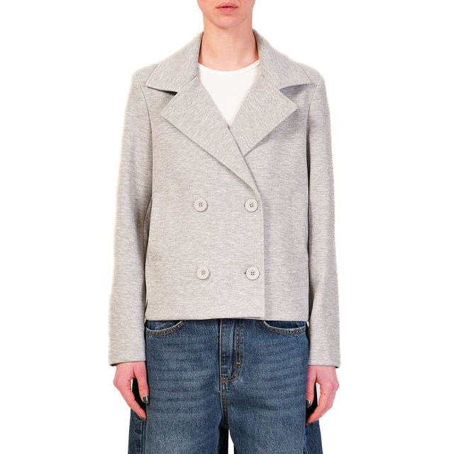 Dixie-Giacca doppio petto in felpa - grigio