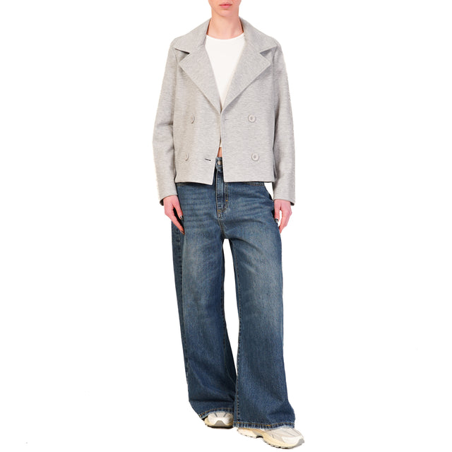 Chaqueta polar de doble botonadura Dixie - Gris