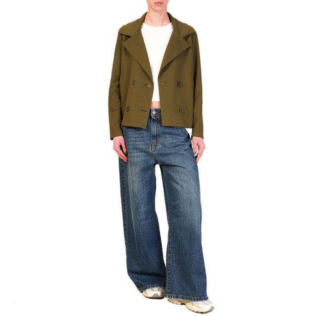 Chaqueta polar de doble botonadura Dixie - Militar