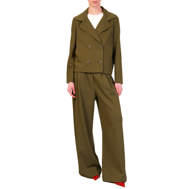 Dixie-Giacca doppio petto in felpa - militare