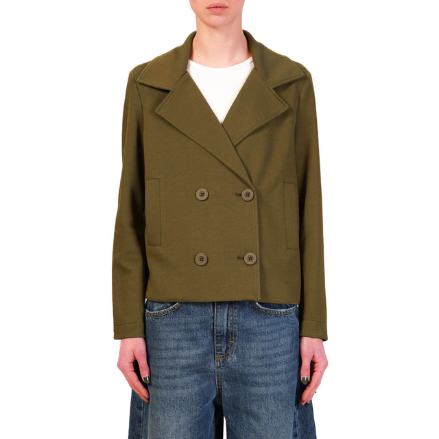Dixie-Giacca doppio petto in felpa - militare
