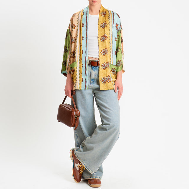 Dixie-Kimono fantasia - peach/pistacchio/acqua