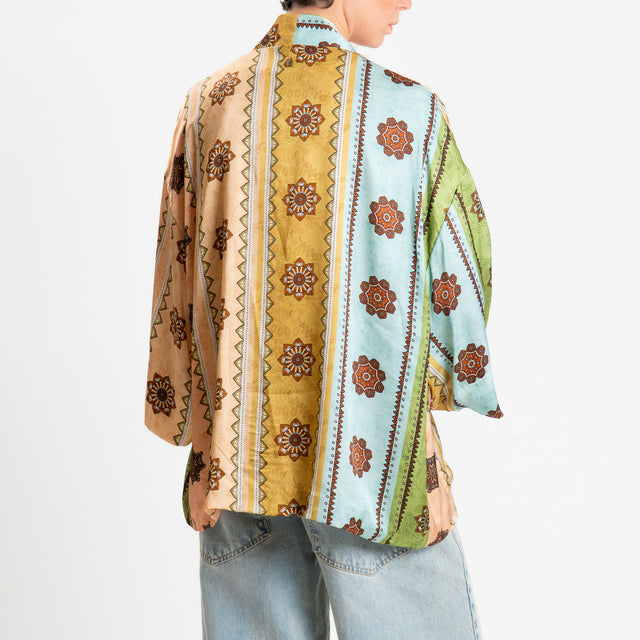 Dixie-Kimono fantasia - peach/pistacchio/acqua