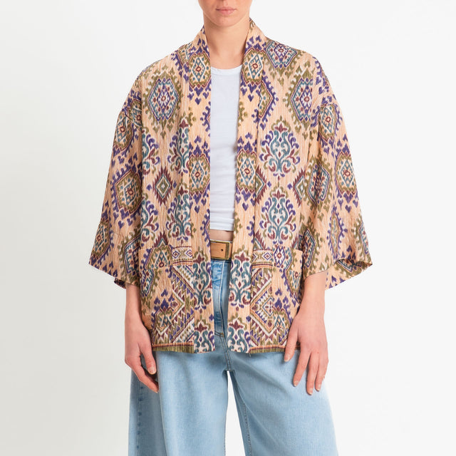Dixie-Kimono fantasia - peach/militare/purple