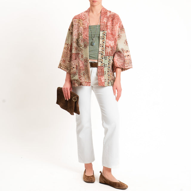 Dixie-Kimono fantasia - beige/india/acqua