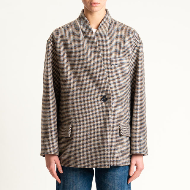 Dixie- Giacca bomber pied de poule - moro/nero/sand