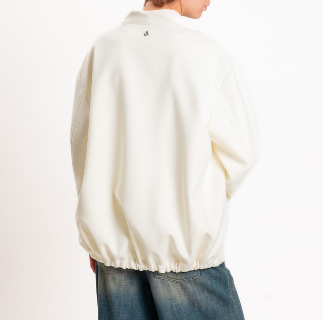 Dixie-Double crêpe bomber jacket - butter