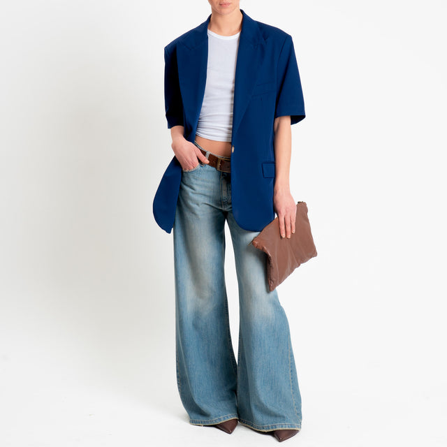 Dixie-Giacca un bottone mezza manica - blu