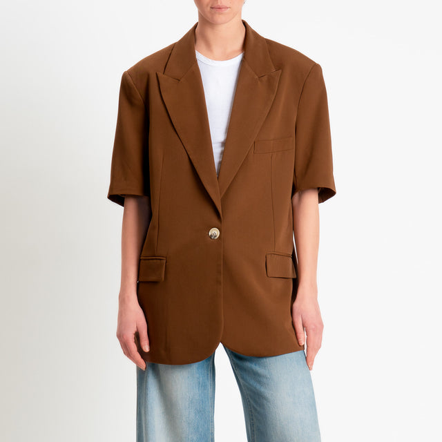 Dixie-Giacca un bottone mezza manica - cacao