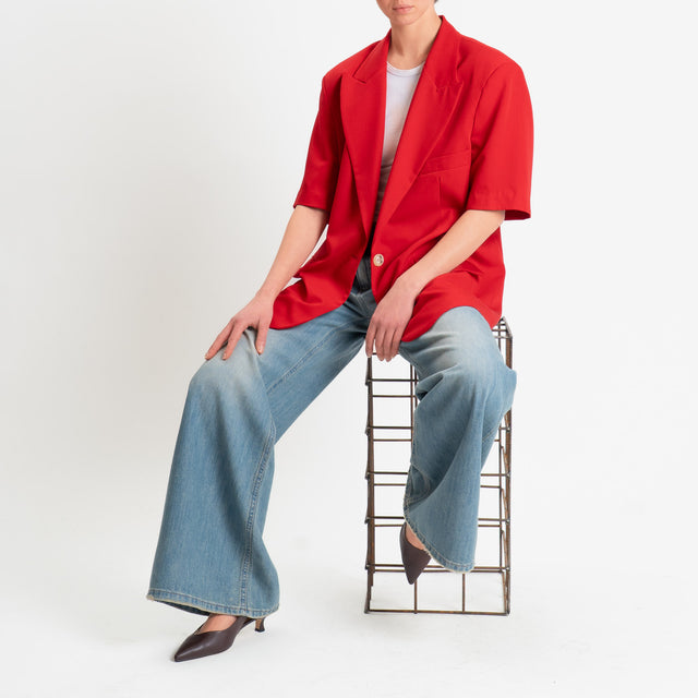 Dixie-Giacca un bottone mezza manica - rosso