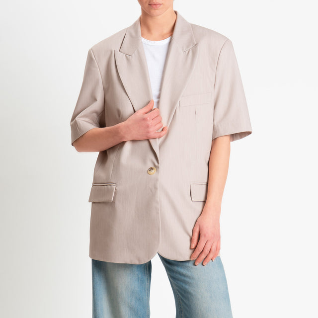 Dixie-Giacca un bottone mezza manica - beige