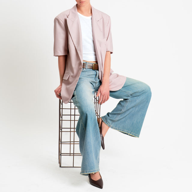 Dixie-Giacca un bottone mezza manica - rosa