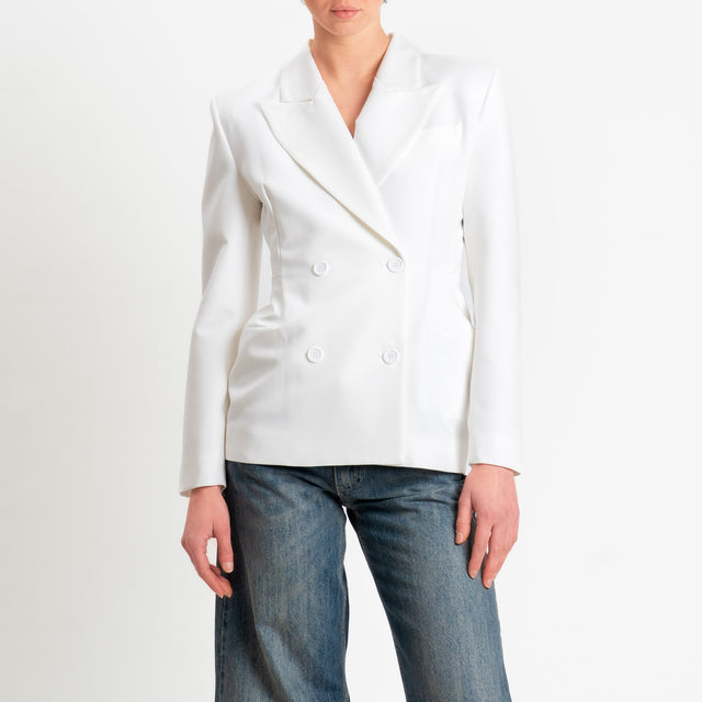 Dixie-Giacca doppiopetto strutturata - bianco