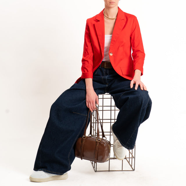 Dixie-Giacca un bottone cotone elasticizzato - rosso
