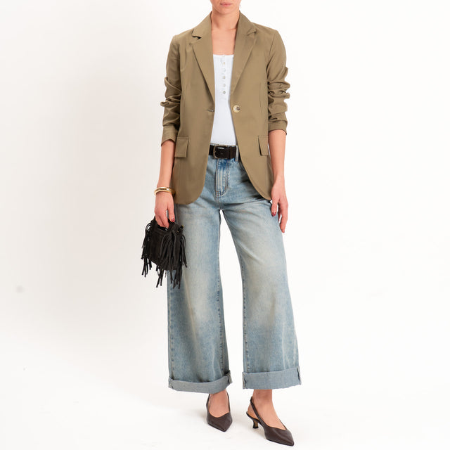 Dixie-Giacca un bottone elasticizzato - militare