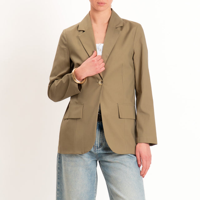 Dixie-Giacca un bottone elasticizzato - militare