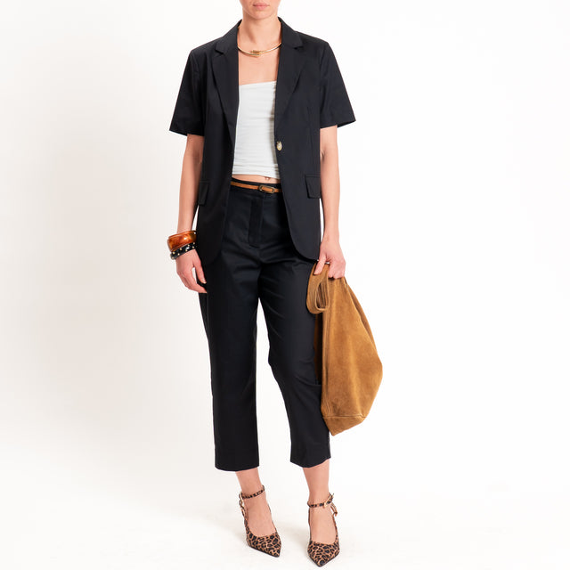 Dixie-Giacca mezza manica in cotone - nero