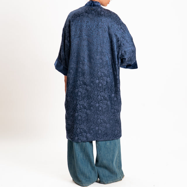 Dixie-Kimono damascato - blu