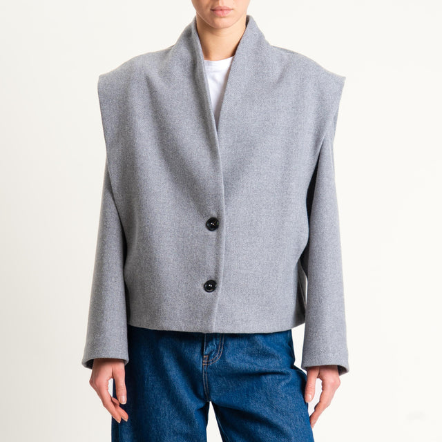 Dixie-Giaccone con spalle strutturate - grigio