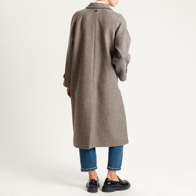 Dixie- Cappotto pied de poule - moro/nero/sand